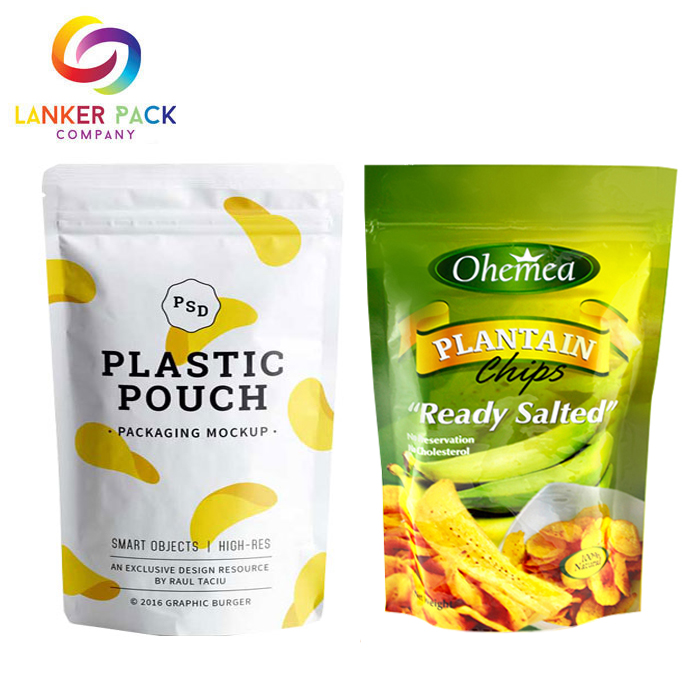Le plastique fait sur commande de joint tiennent les sachets en plastique d'emballage de chips de pomme de terre de poche pour la nourriture